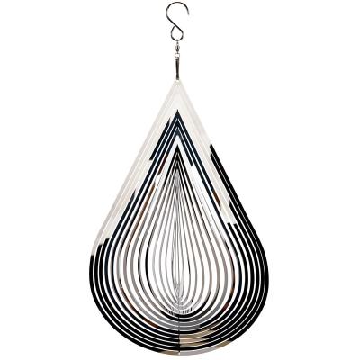 China 3d home decoration water sculptures metal stainless steel indoor garden decor wind chime wind spinner wind spinner garden decor for sale