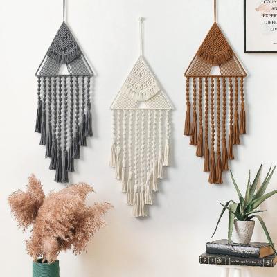 China Art Deco Handmade Cotton Woven Macrame Catcher Tapestry White Dreamy Boho Party Decoration Wall Hanging Suppliers for sale