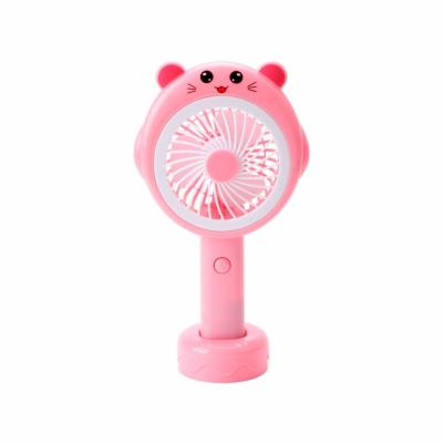 China Cute design; colored light; Mute ; 2022 new small size mini usb fans portable fans with led mini fan with led light for sale