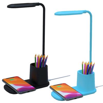 China High Quality Night Wireless Charger Desk Lamp Desk Lamp Wireless Charging/Phone/Stand 15W LED Night Light Wireless Charger Desk Pen for sale