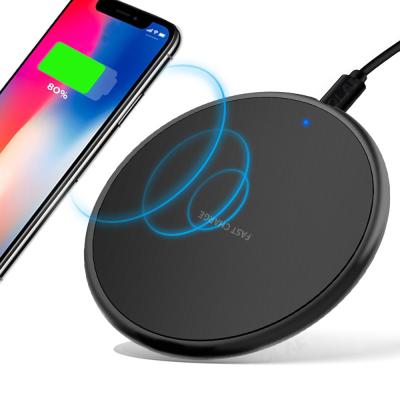 China Cellphones Protable Qi 10W Fast Wireless Phone Charger For iPhone For Samsung for sale