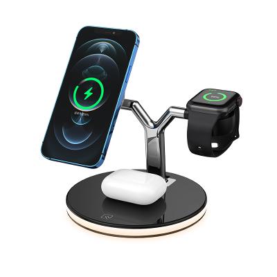 China Mobile Phone 25W 3in1 Magnet Fast Qi Wireless Charger For Iphone 12 Charging Dock For Apple Watch 6 5 4 3 2 1 for sale