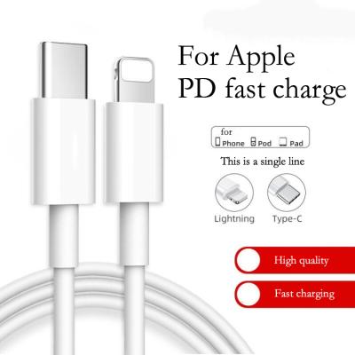 China Mobile Phone Fast Charger USB-c-8pin Type-c PD Cable For Apple iPhone 11 12 Original Quality 18w PD Charging Data for sale