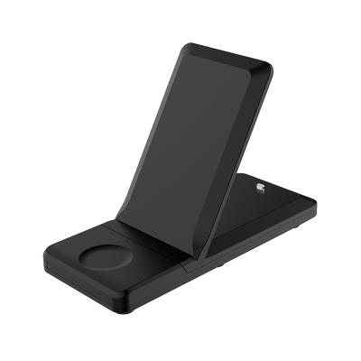 China Multifunctional Wireless Charger 15W 3 in 1 Fast Wireless Charger Station Foldable Wireless Charger for iPhone Samsung for sale