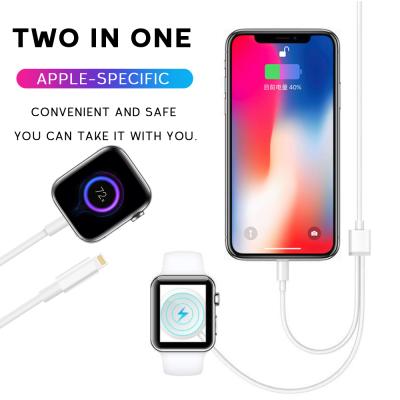 China Smartwatch 2 in 1 wireless charger for iwatch charger apple watch cable phone charging charger for iphone for sale