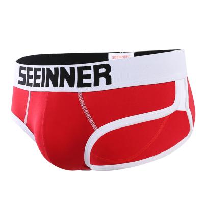 China Cotton Spandex Briefs Breathable Masculine Men Shaper Shorts Butt Lifter Men's Enhancer Men's Padded Underwear Briefs for sale