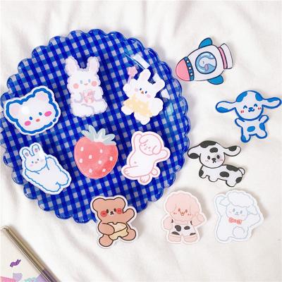 China Nickel Free Creative Cartoon Pin 35 Designs Small Acrylic Brooch Badge for sale