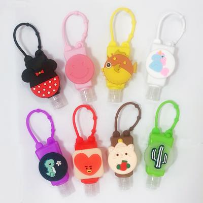 China New Design Portable Cute Cartoon Pet Cattying Perfume Sanitizer Holder Bottle With Silicone Case for sale