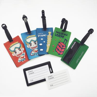 China Eco - Friendly Rubber 3D PVC Rubber Soft Luggage Tag Customized for sale