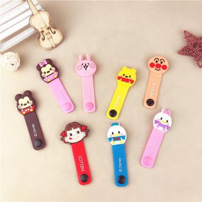 China With Button Promotional Gifts Cartoon Style Mobile Phone Accessories USB PVC Cable Winder Custom Design for sale