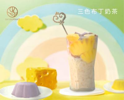 China Shop/restaurant/bubble tea drinks/dessert/cocktail Taiwan bubble milk tea topping ingredients Taro Pudding powder for bubble tea soft drinks for sale