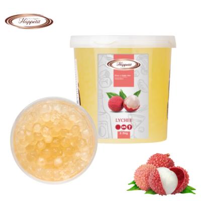 China Made in Taiwan Wholesaler Bubble Milk Tea Supplementing Supply for Lychee Popping Boba Round for sale