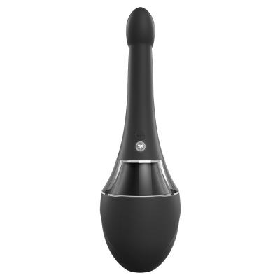 China Adult Game Sex Toy 2 in 1 Silicone Vaginal Cleanser Waterproof Rabbit Dildo Female Electric Vibrator for sale