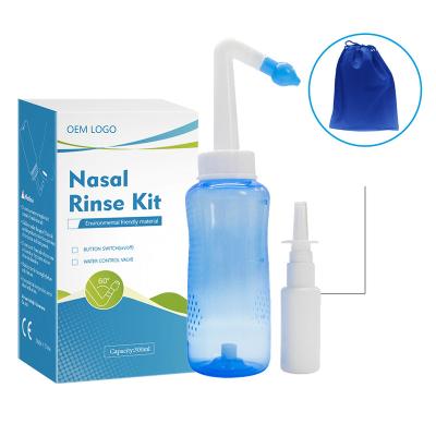 China Personal Health Care 300ml Neti Pot Sinus Rinse With Salt Nasal Wash Pressure Rinse Nasal Bottle Irrigation for sale