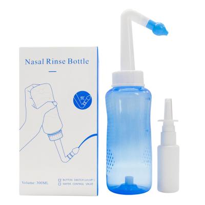 China Personal Health Care 300ml Sinus Rinse Salt Pressure Nasal Irrigator System Nasal Wash Cleaner Wash Bottle for sale