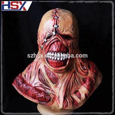 China High Quality Realistic Print Halloween Costume Horror Zombie Mask Bionic Latex for sale