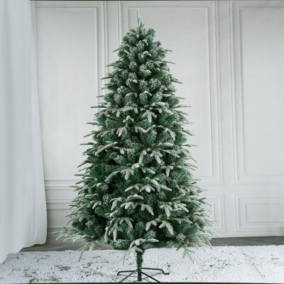 China Christmast Ornament 2022 Christmas Decoration Large 5/6/7/8/9 Foot Premium Artificial Snow Assembled Green Christmas Tree Easy To Assemble Metal Stand for sale