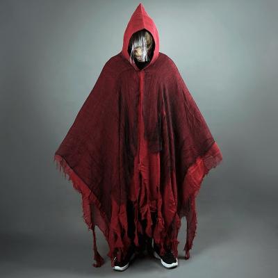 China Fancy Dress Halloween Party Adult Ghost Unisex Costume Haunted Halloween Hooded Cloak Cape Cosplay Costume Props for sale