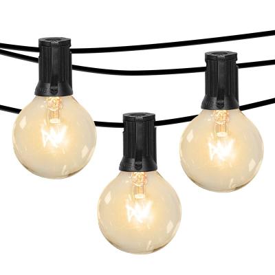 China Outdoor Hanging Patio Lights 100Ft G40 String Lights 100Ft Hanging G40 Lights with Decor 104 5W Edison Bulbs Waterproof Globe String Lights for sale