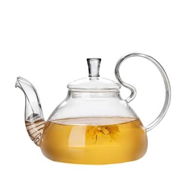 China Wholesale Borosilicate Viable Heat Resistant Clear Glass Teapot Tea Cup Set Glass Tea Maker for sale