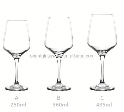 China GIFT BOX 250ml 360ml 435ml 8oz 12oz 15oz Red Wine Glass Cup Goblet Drinking Glass Cup for sale