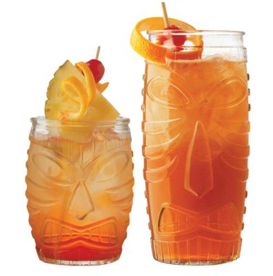 China Wholesale 15oz Tiki Glass Mug Barware Hawaii Tiki Glass Cocktail Tall Collins Drinking Glasses from Europe for sale