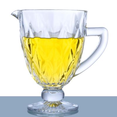 China 1250ml Solid Color Glass Viable Water Jug Set Glass Pitcher Set Glass Water Jug Set Pitcher for sale