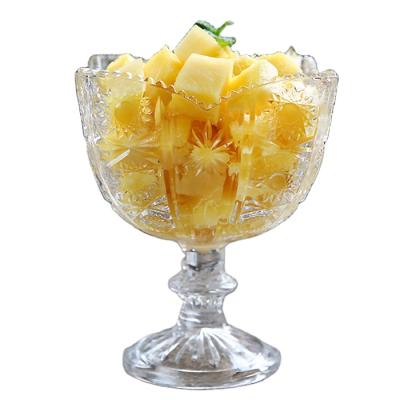 China Disposable Wholesale Color Glass Bowl Ice Cream Cup Salad Dessert Lead Free Embossed Bowl for sale