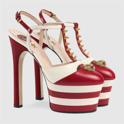 China Custom Design Fashion Trend Xinzirain Logo Lady Sexy High Heels Platform Shoe Plus Size Women Sandals for sale