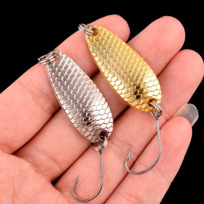 China 2.5g -5g SPOON Trout Bait Current Aorace S LINE Lures Copper Metal Fishing Lures For Trout Zander Salmon Metal Spoon for sale