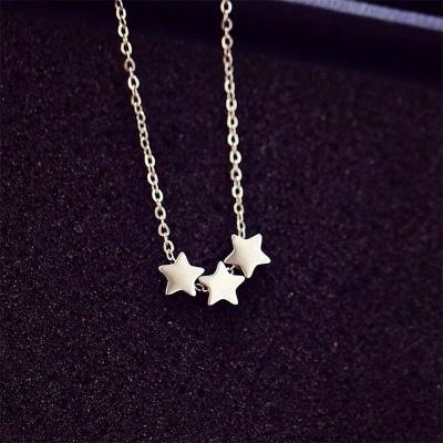 China Hot Sales CLASSIC Simple Cheapest Stainless Steel Gold Plated Stylish Online Sale Star Shape Pendant Necklace for sale