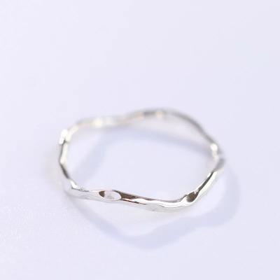 China Minimalism Cheapest FASHIONABLE 925 Sterling Silver Wave Resizable Ring for Men and Women for sale