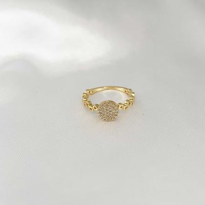 China CLASSIC Wholesale New Arrival 18K Gold Plated Mirco Pave Thin Cuban Link Twist Rope Chain Rings For Women for sale