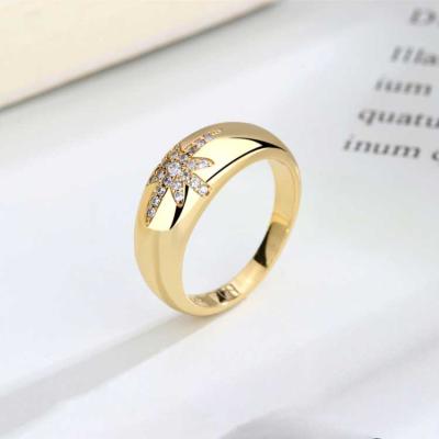 China 2021 new European and American fashionable female ring design hot selling CLASSIC star personality simple six-pointed rings for sale