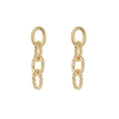 China CLASSIC 2021 new product stainless steel cold wind earrings gold earrings simple hot sale lucky gift good luck earrings for sale