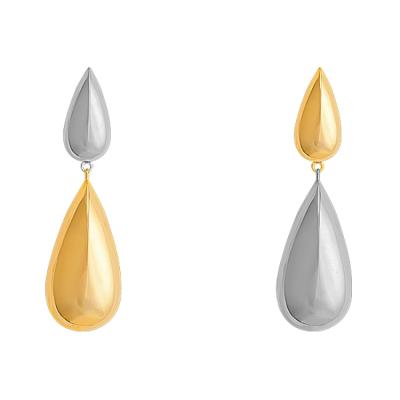 China CLASSIC 18k gold copper plating INS European and American simple cold wind fashion temperament water drop commuter earrings for sale