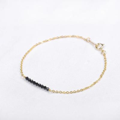 China 2021 Vintage Fashion Design Hot Selling Black And Gold Bracelet S925 Sterling Silver Jewelry Pearl Bracelet for sale