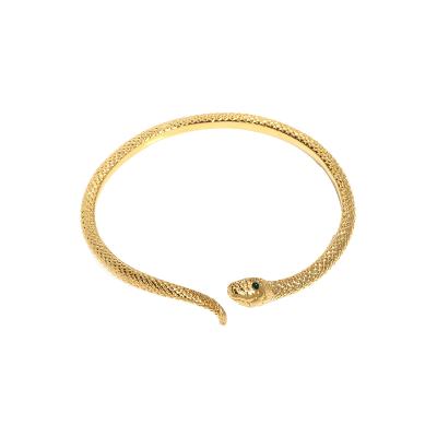 China Punk Vintage Personality Snake Spiral Arm Cuff Sling Bracelets For Women Vintage Gold Metal Bangle Boho Jewelry for sale