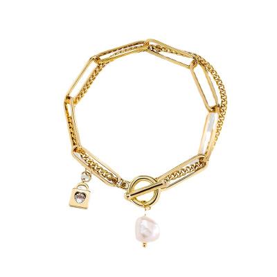 China 2021 Hot Selling CLASSIC Bead Sun Bangle Dangling Lock Pendant Bracelet For Girl Women Jewelry for sale