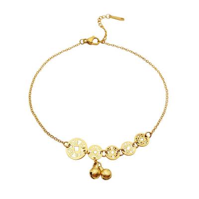 China FASHIONABLE Hot Selling Gold Anklet Chain Bracelet Ladies Coin Foot Anklet Chain Bracelet Bohemia Fashionable Tassel Barefoot Sandals Jewelry for sale