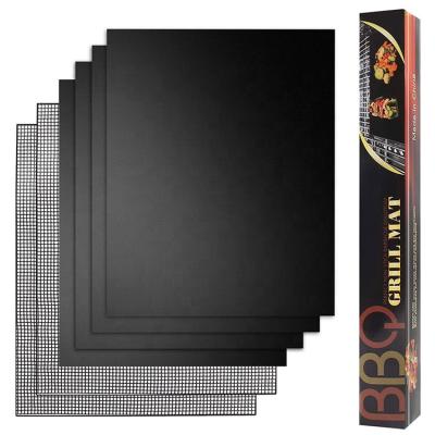 China Not Easily Cleaned Hot Sale Black Copper Color Stick Barbecue BBQ Grill Mat for sale