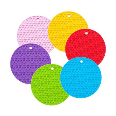 China Amazon Viable Silicone Tea Cup Drying Cup Mat Tableware Placemat Place Mat Decorative Heat Insulation Silicone Honeycomb for sale