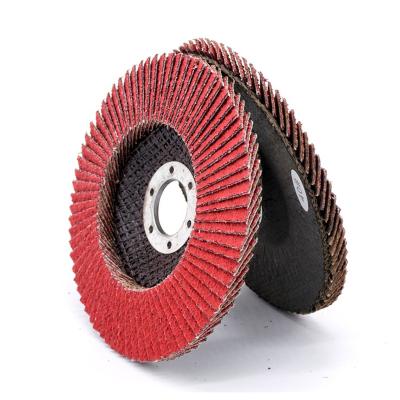 China Fillet Weld Grinding SATC Fin Disc Abrasive Competitive Price Stainless Steel Grinding Tapered Ceramic Oxide Disc for sale