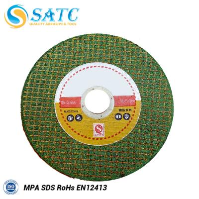 China SATC Material 4 Inch Grinding Wheel Abrasive Polishing Disc Green Cutting Disc for sale