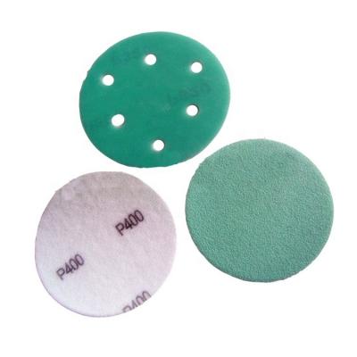 China Aluminum oxide PE deerfos SA331 film backing hook and loop tie sanding paper / sanding paper pad for sale