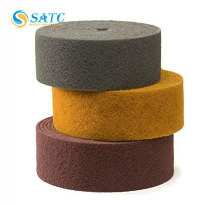 China Silicon Carbide SATC Roll Nonwoven Abrasive Nonwoven Sanding Paper Roll For Car for sale