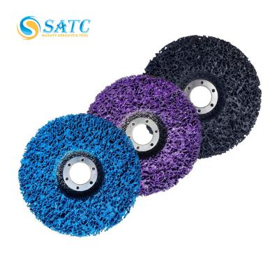 China SATC 3 PCS 4.5inch Polycarbide Disc Fiberglass 54set Polycarbide Abrasive Stripping Wheel Clean and Strip Disc for sale