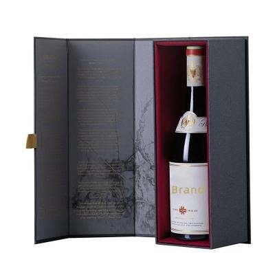 China Handmade Custom Rigid Cardboard Champagne Boxed Wine Box Paper Packaging for Whiskey Liquor for sale