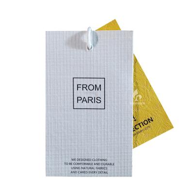 China Eco-Friendly Custom Print Logo Clothing Garment Hang Tags of Recyled Logo Hang Tag with String for Bag Shoes for sale