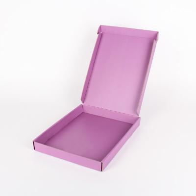 China Custom Eco-Friendly Recycled Materials Postage Mailing Box Customized Logo Printing Small Mailer Mailing Box Corrugated Purple for sale